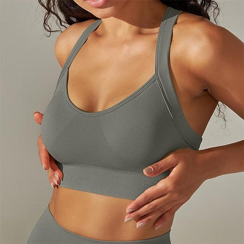 Seamless Cross-Back Bra